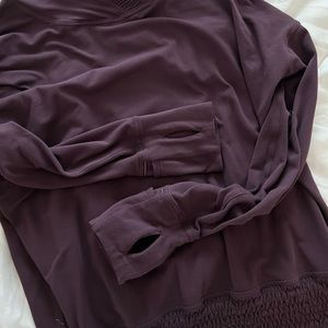 LuluLemon Plum Pullover with hood - Size 4